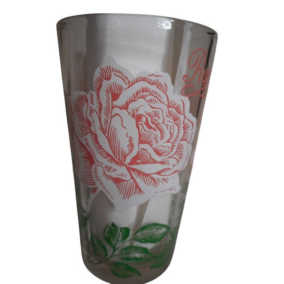 MCM Boscul Peanut Butter Drinking Juice Glass Tumbler White Rose Estate 5" #2 - Picture 4 of 6